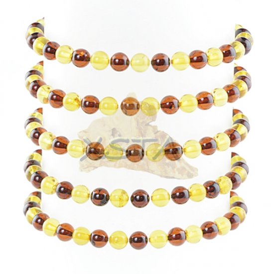 Amber bracelet round beads